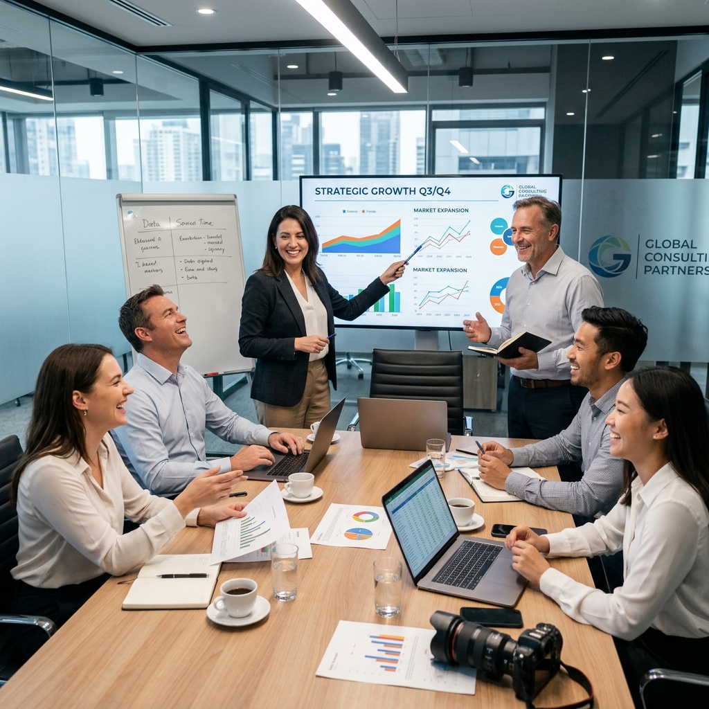 Consultores de RH em reunião com gestores